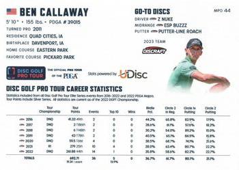 2023 Disc Golf Pro Tour #MPO44 Ben Callaway Back